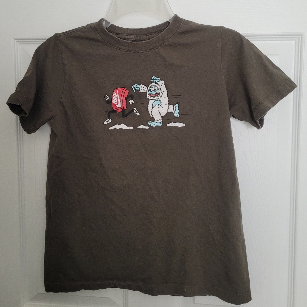 Nike Kids Dark Green Tee with Fun Graphic